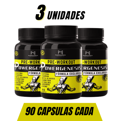 PRÉ-TREINO combo com 3 potes 90 capsulas cada