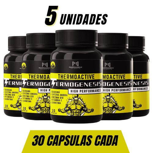 TERMOGÊNICO combo com 5 potes/30 caps cada